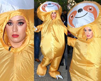 Katy Perry zwiedza Nowy Jork w stroju wielkiego leniwca