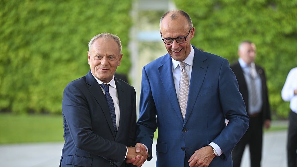 Donald Tusk i Friedrich Merz