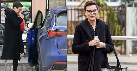 57-letnia Stenka w białych kozakach wsiada do Lexusa za 240 tysięcy złotych