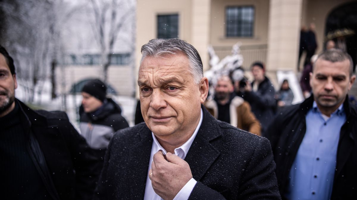 Viktor Orban, Hungary's prime minister, departs after voting at a polling station in Budapest, Hungary, on Sunday, April 3, 2022. Prime Minister Viktor Orbans party was tied with the opposition in a poll published a day before Hungarys election, raising the possibility that the race will be even tighter than previously predicted. Photographer: Akos Stiller/Bloomberg via Getty Images