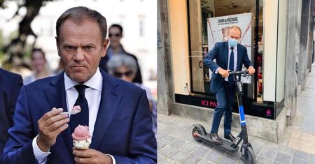 "Młodzieżowy" Donald Tusk pozuje na hulajnodze: "Nigdy więcej SŁUŻBOWEJ LIMUZYNY" (FOTO)