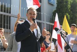 Rocznica białoruskich wyborów. Manifestacja w centrum Warszawy