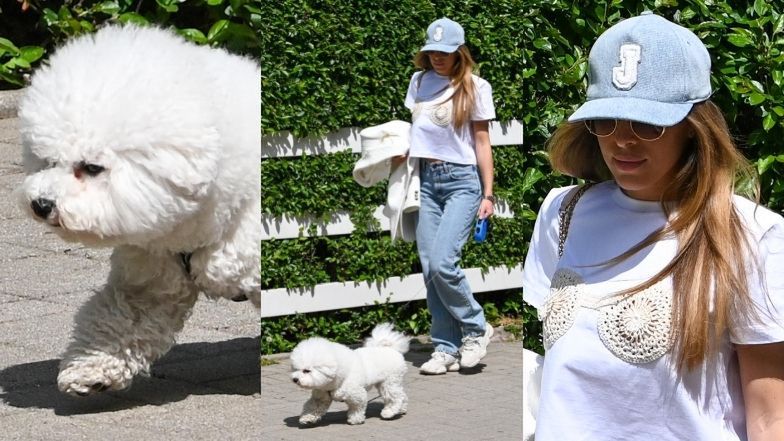 Ewa Chodakowska spaceruje z mężem, psem i Rolexem na nadgarstku