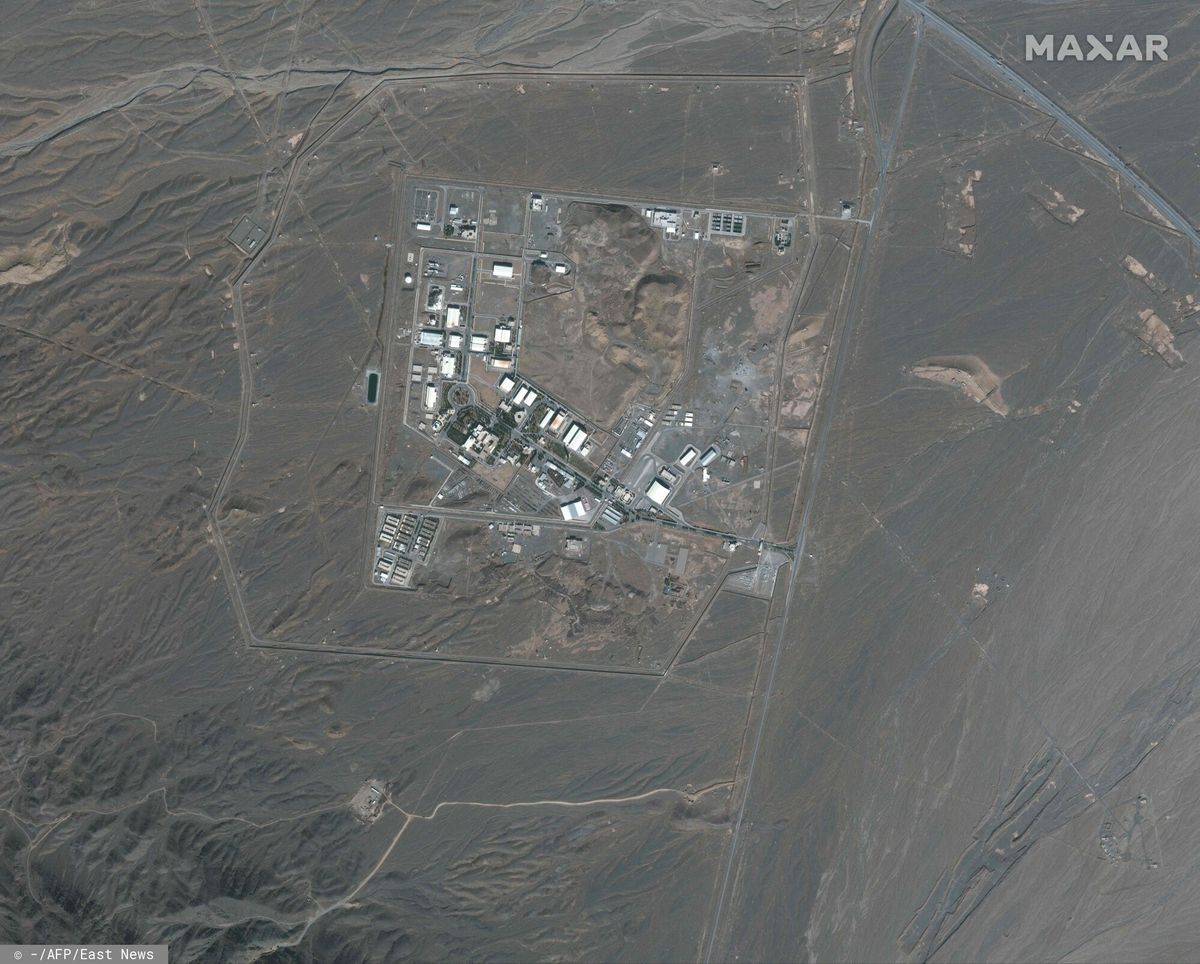 Zdjęcie satelitarne obiektu nuklearnego w Natanz w Iranie