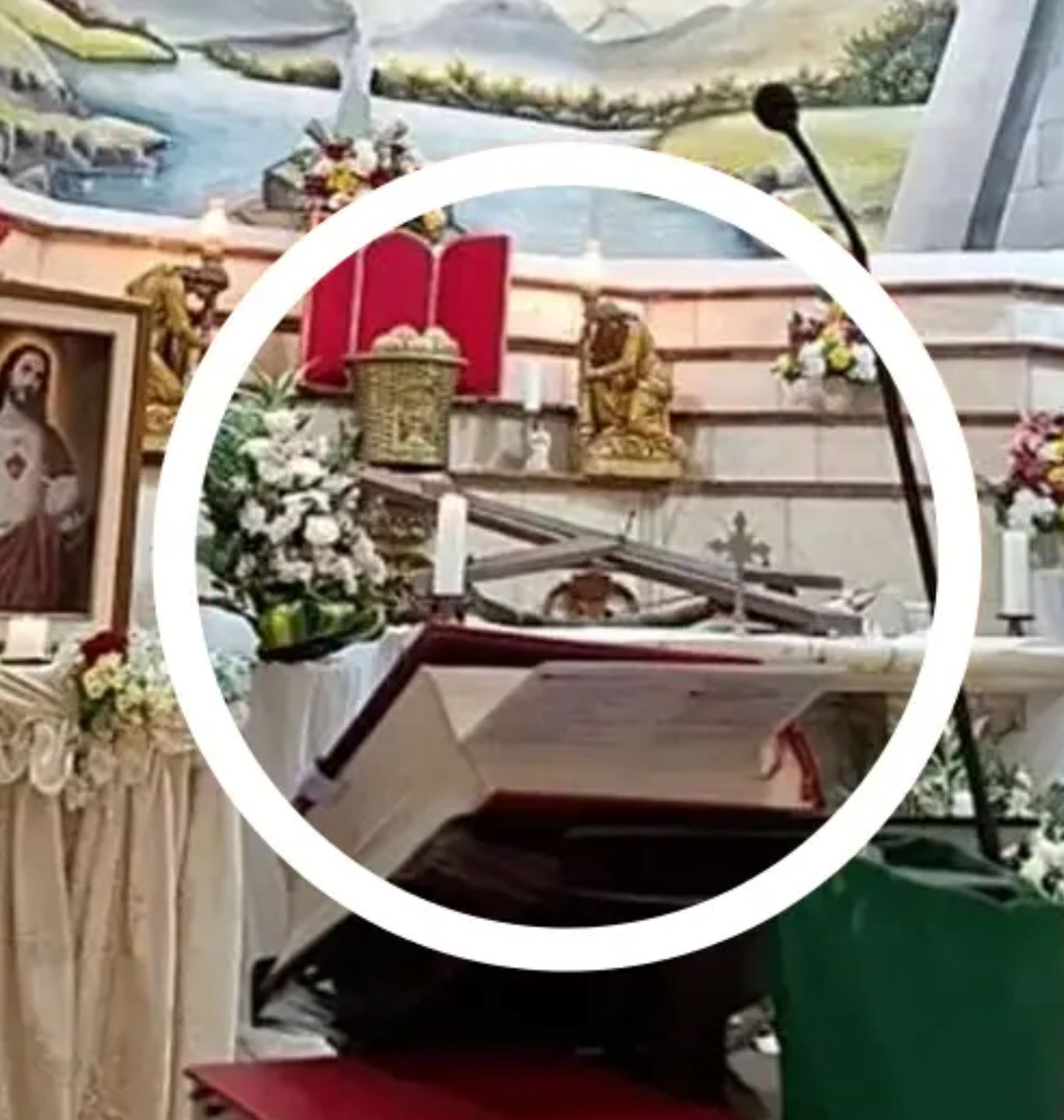 Dramat w kościele podczas transmisji na żywo