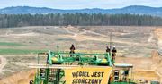 Protest aktywistów w kopalni Turów. Na miejscu jest policja
