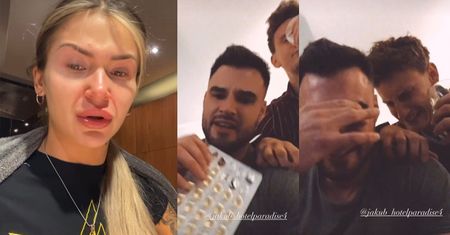 Darek i Kuba z "Hotelu Paradise" PRZEDRZEŹNIAJĄ płaczącą Wiktorię! (WIDEO)