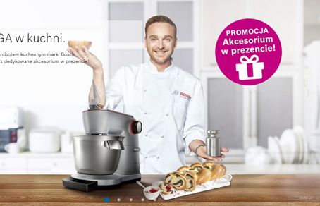 Mateusz Gessler reklamuje roboty kuchenne Bosch