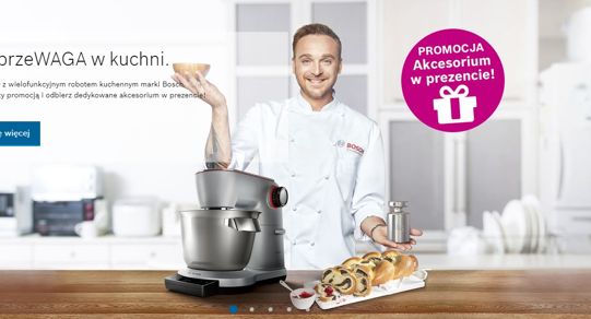 Mateusz Gessler reklamuje roboty kuchenne Bosch
