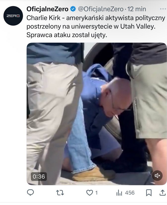 Wpis z nieprawdziwą informacją na koncie Kanału Zero