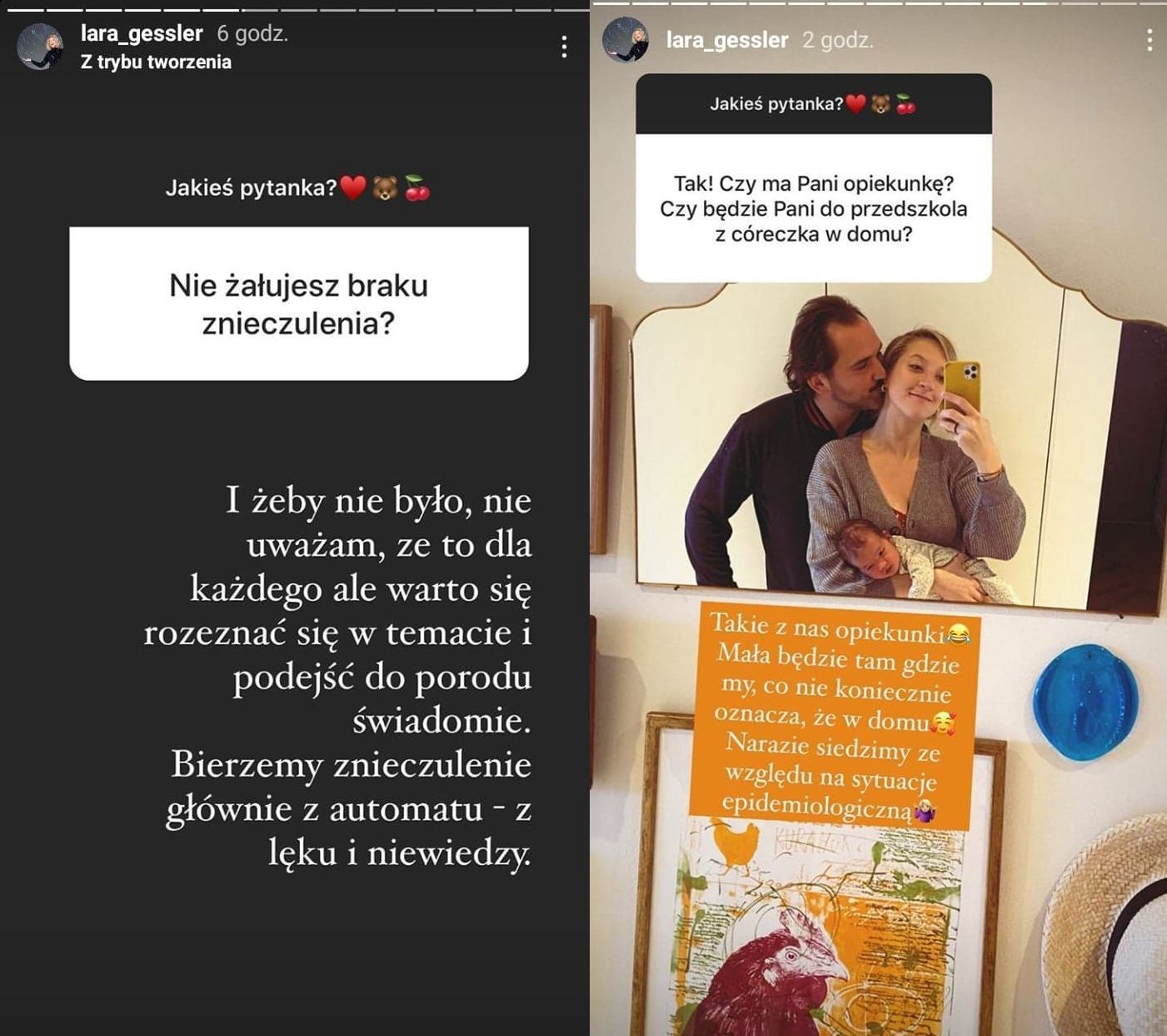 Lara Gessler zdradza szczegóły porodu