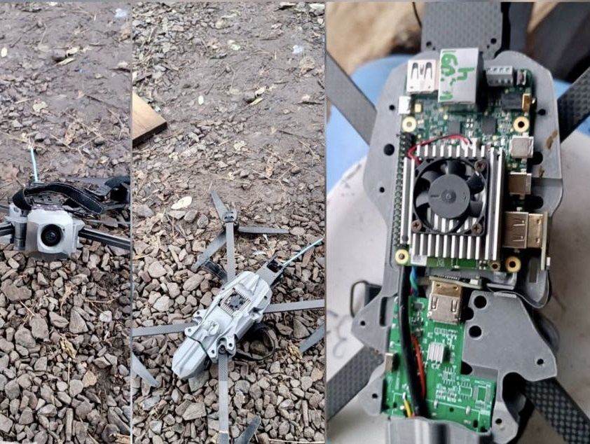 A Ukrainian FPV drone with a Google Coral AI module.