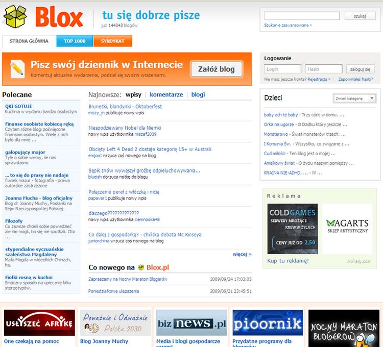 Nowa wersja platformy blogowej Blox.pl