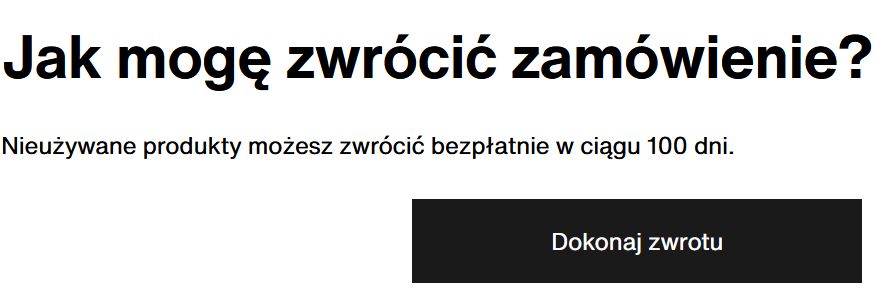 Informacja nt. zwrotów na Zalando 31 stycznia 2025 r.