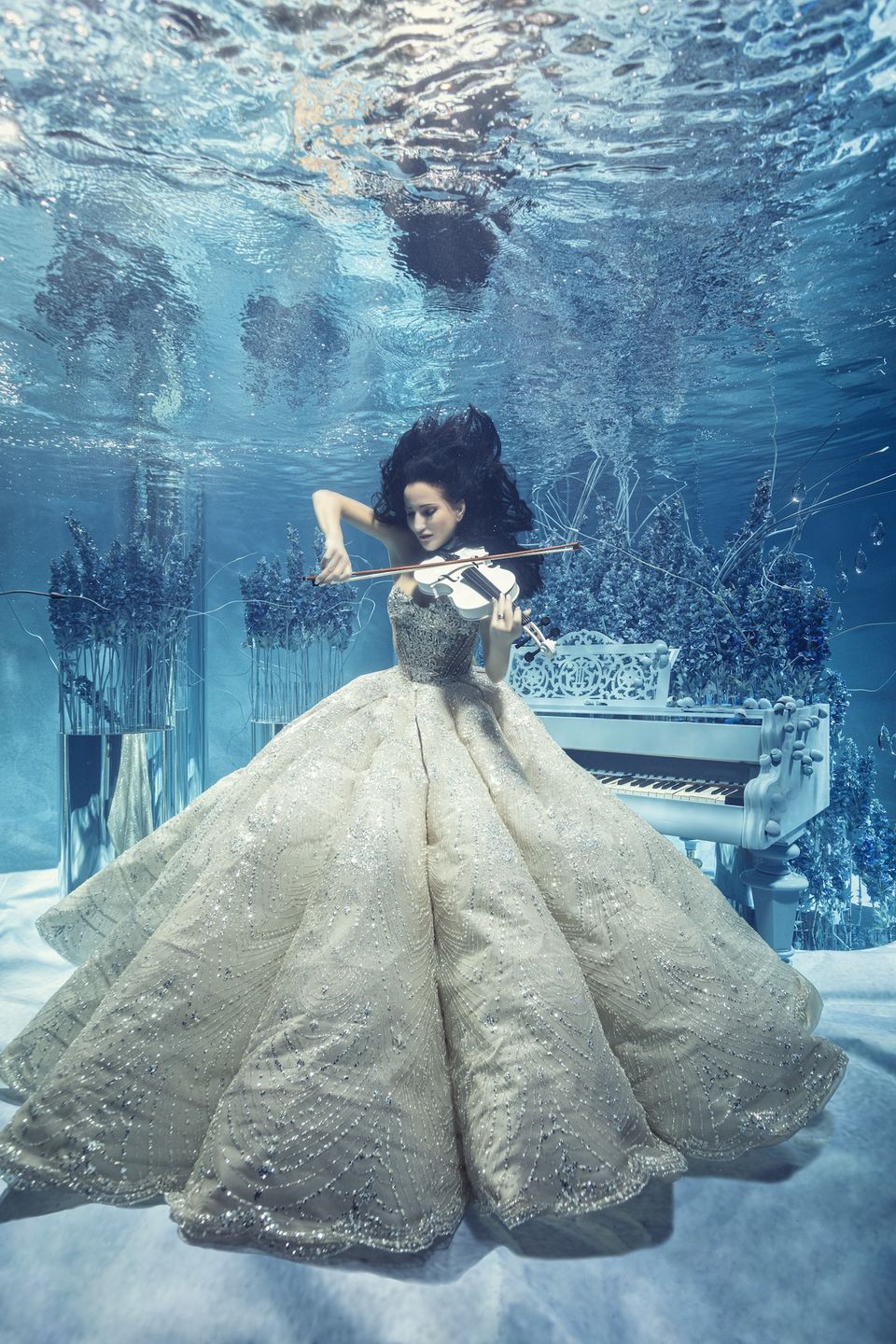 Podwodna sesja zdjęciowa Justyny Steczkowskiej