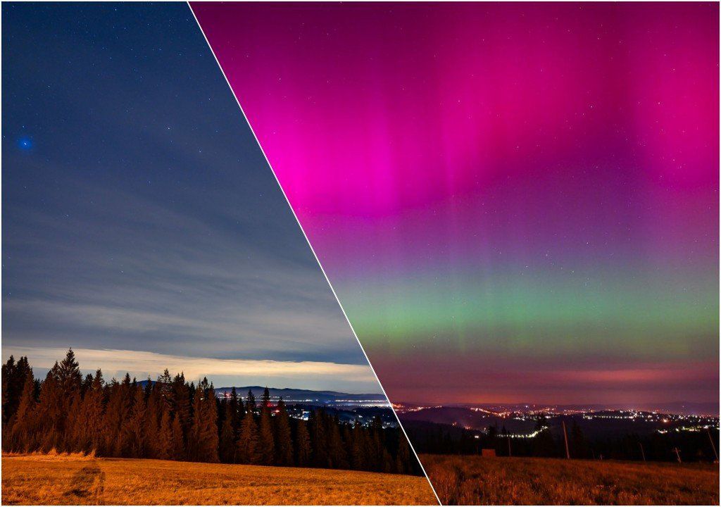 Podhale: Rozczarowanie po nocnych prognozach zorzy polarnej