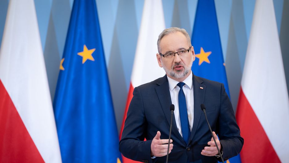 Polish Minister of Health Adam Niedzielski in Warsaw, Poland on 23 March 2022 (Photo by Mateusz Wlodarczyk/NurPhoto via Getty Images)