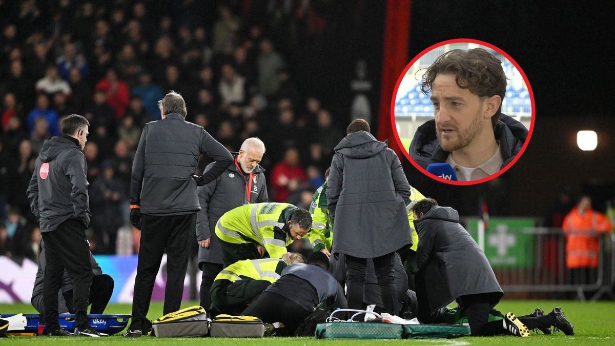 Tom Lockyer upadł na boisko w meczu Luton z Bournemouth
