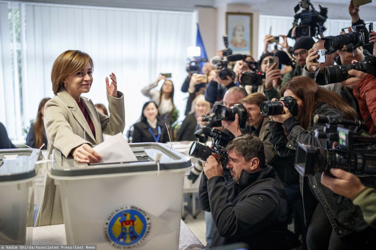 Elections in Moldova. In the photo, the country's president Maia Sandu