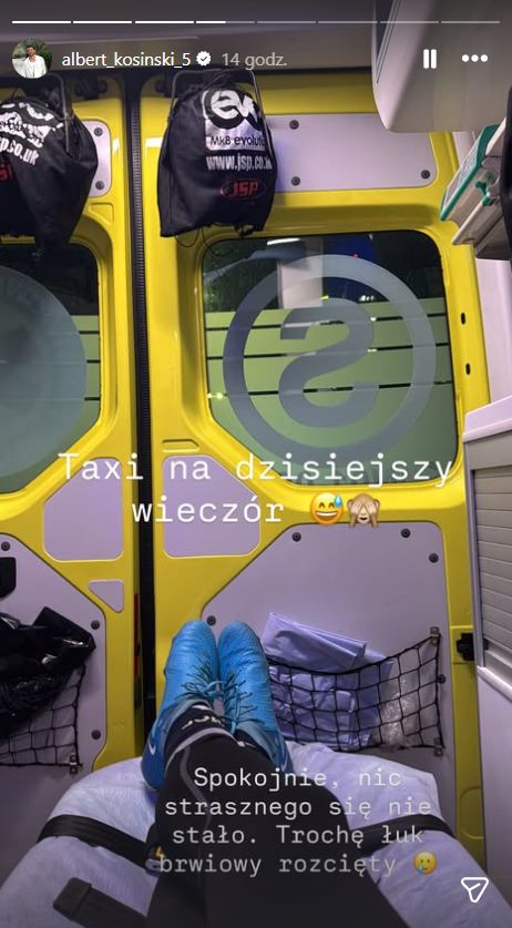 Albert Kosiński relacjonuje wypadek