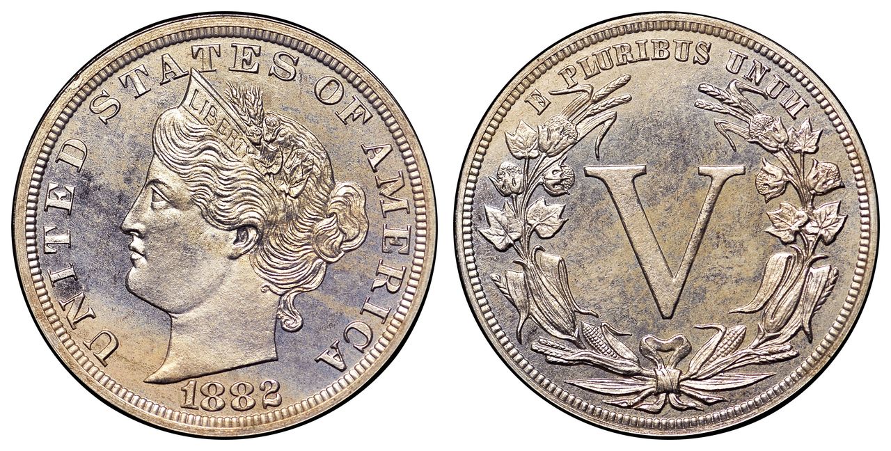 Liberty Head Nickel from the year 1883