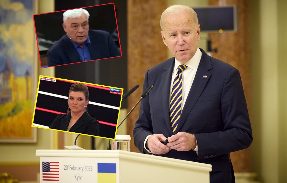 Rosyjska propaganda w szale. Chodzi o wizytę Bidena w Kijowie