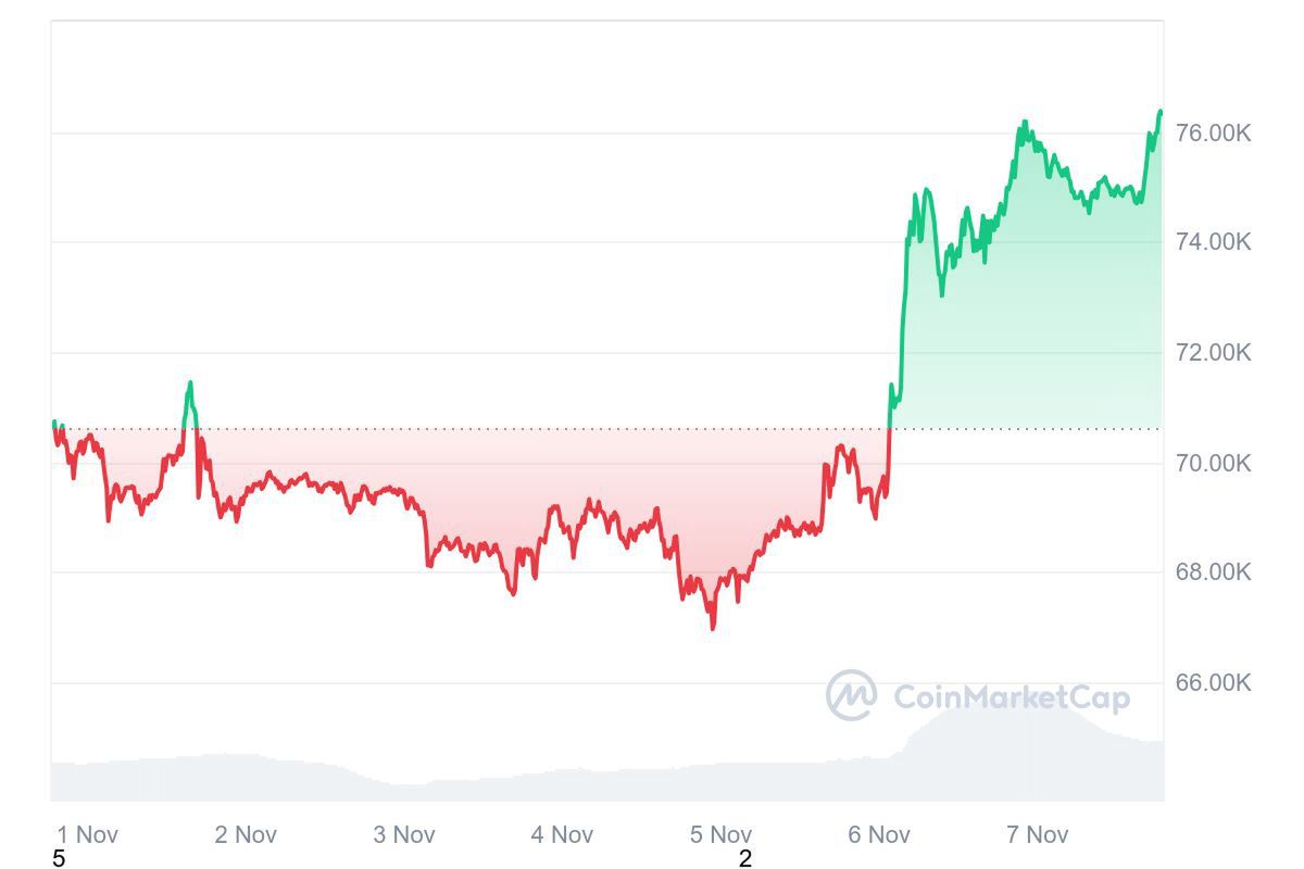 Wykres notowań bitcoina