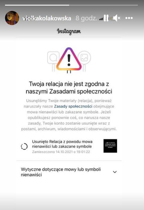 Wpis Violi Kołakowskiej został usunięty