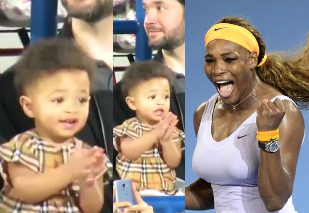 15-miesięczna córka Sereny Williams kibicuje jej na meczu tenisowym! (WIDEO)