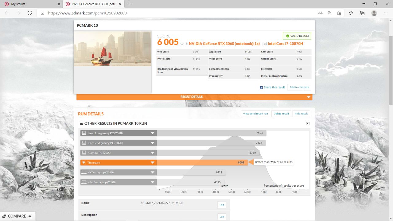 Hyperbook NH5, taka wydajność w super cenie! Co potrafi mobilny GeForce RTX 3060 - test 19