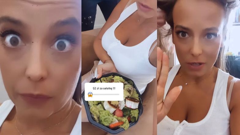Zirytowana Anna Mucha pomstuje na sałatkę za 52 złote." Za to? TO MÓJ BIUST JEST WIĘKSZY!"