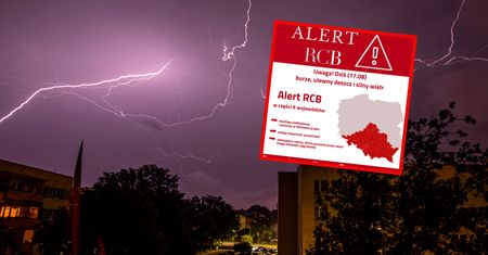 Wysłano alerty RCB. Może ucierpieć dziewięć województw
