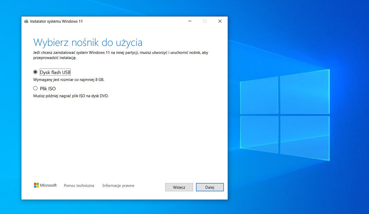 Tworzenie nośnika z Windows 11