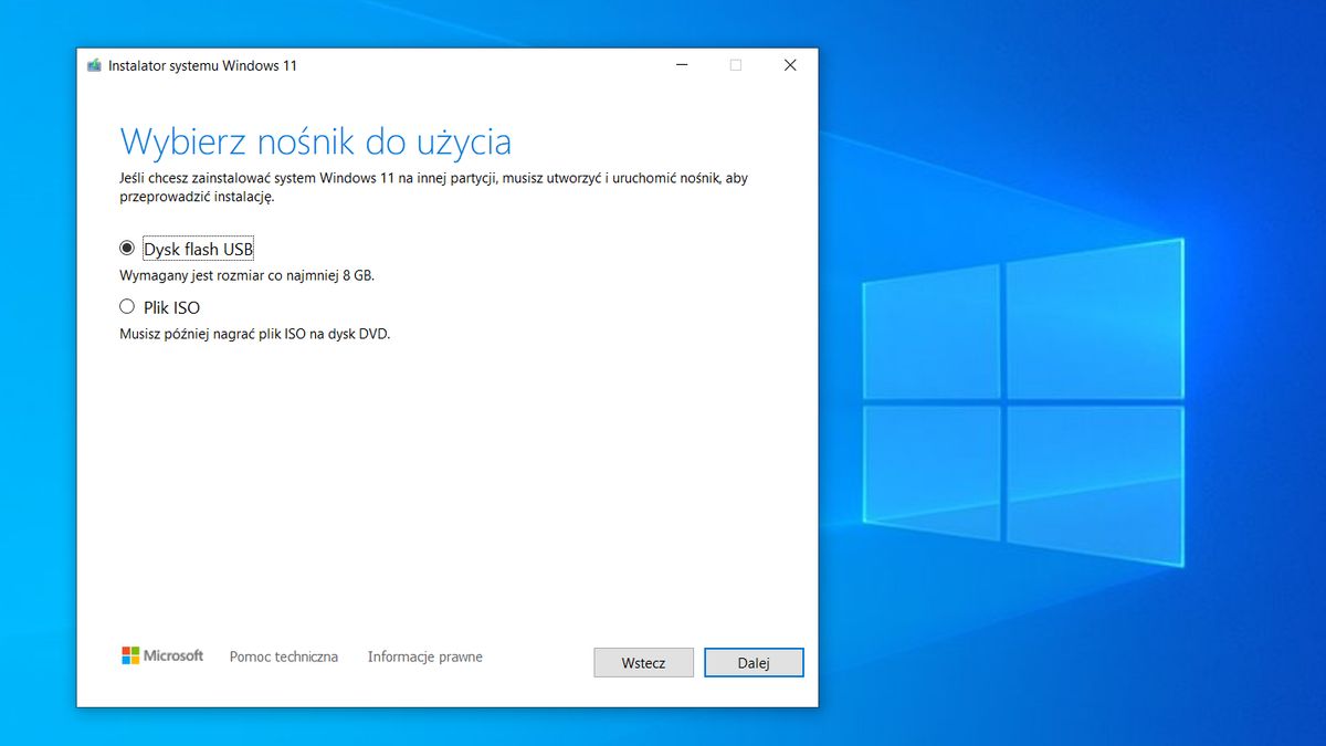 Tworzenie nośnika z Windows 11