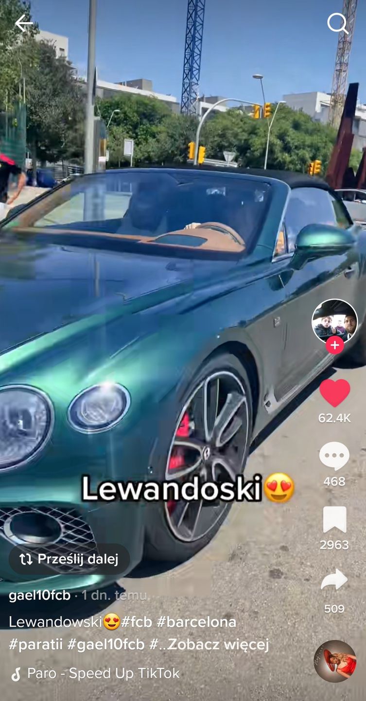 Robert Lewandowski w Bentleyu