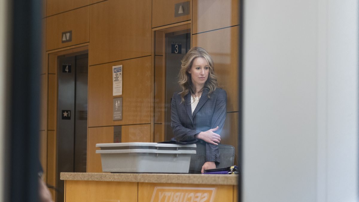 Elizabeth Holmes, founder and former CEO of Theranos, arrives for motion hearing on Monday, November 4, 2019, at the U.S. District Court House inside Robert F. Peckham Federal Building in San Jose, California. (Photo by Yichuan Cao/NurPhoto via Getty Images)