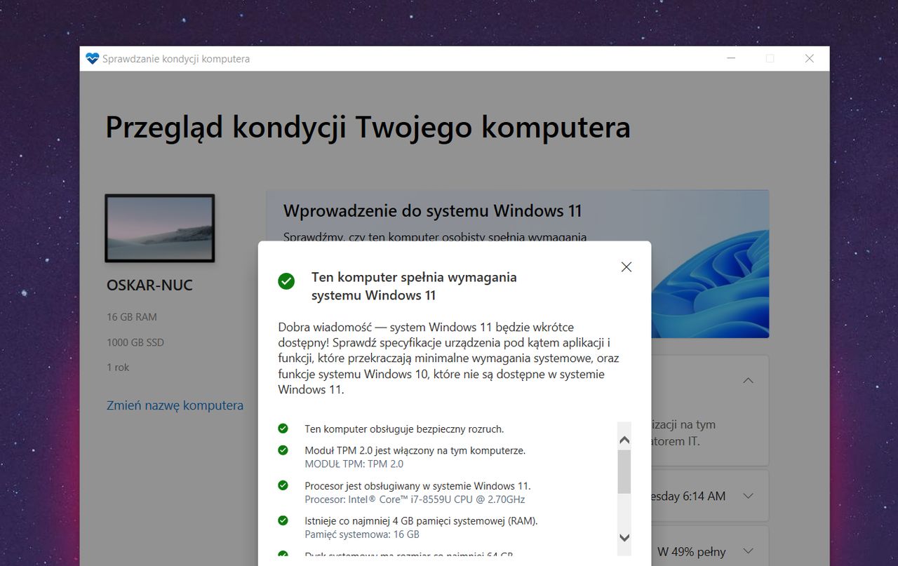 Windows 11: sprawdź z PC Health Check, czy zainstalujesz