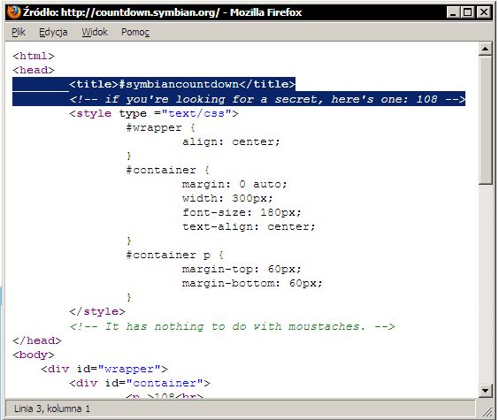 Tajemnicze odliczanie Symbiana (aktualizacja) 2