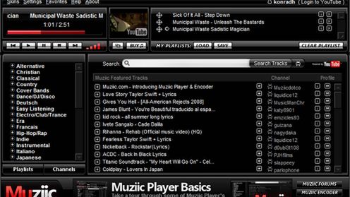Słuchaj muzyki z YouTube za pomocą Muziic 1