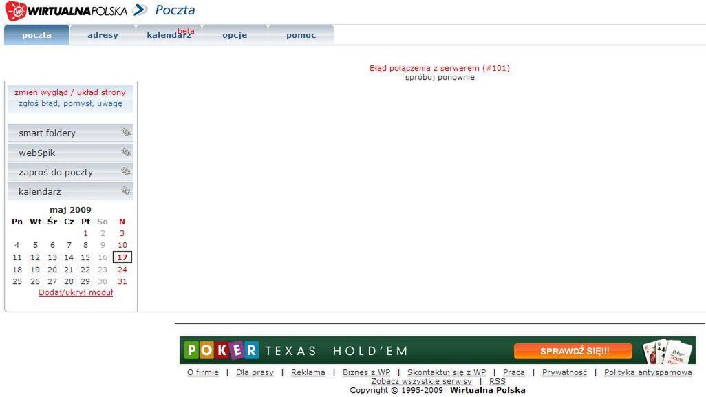 Awaria poczty w serwise WP 1