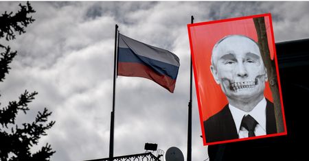 "Czaszka Putina" znów zawisła. Pieniądze uzbierano w jeden dzień