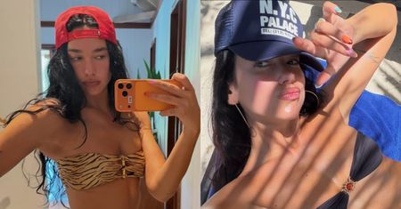 Bikiniara Dua Lipa pręży wyćwiczone ciało na serii pocztówek z rajskich wakacji. Zjawiskowa? (ZDJĘCIA)