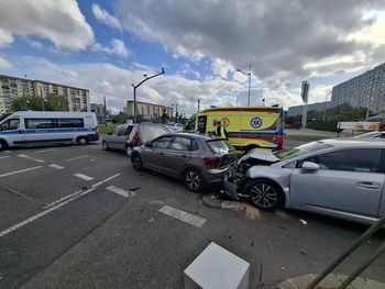 Łódź: Wypadek na rondzie Inwalidów w Łodzi
