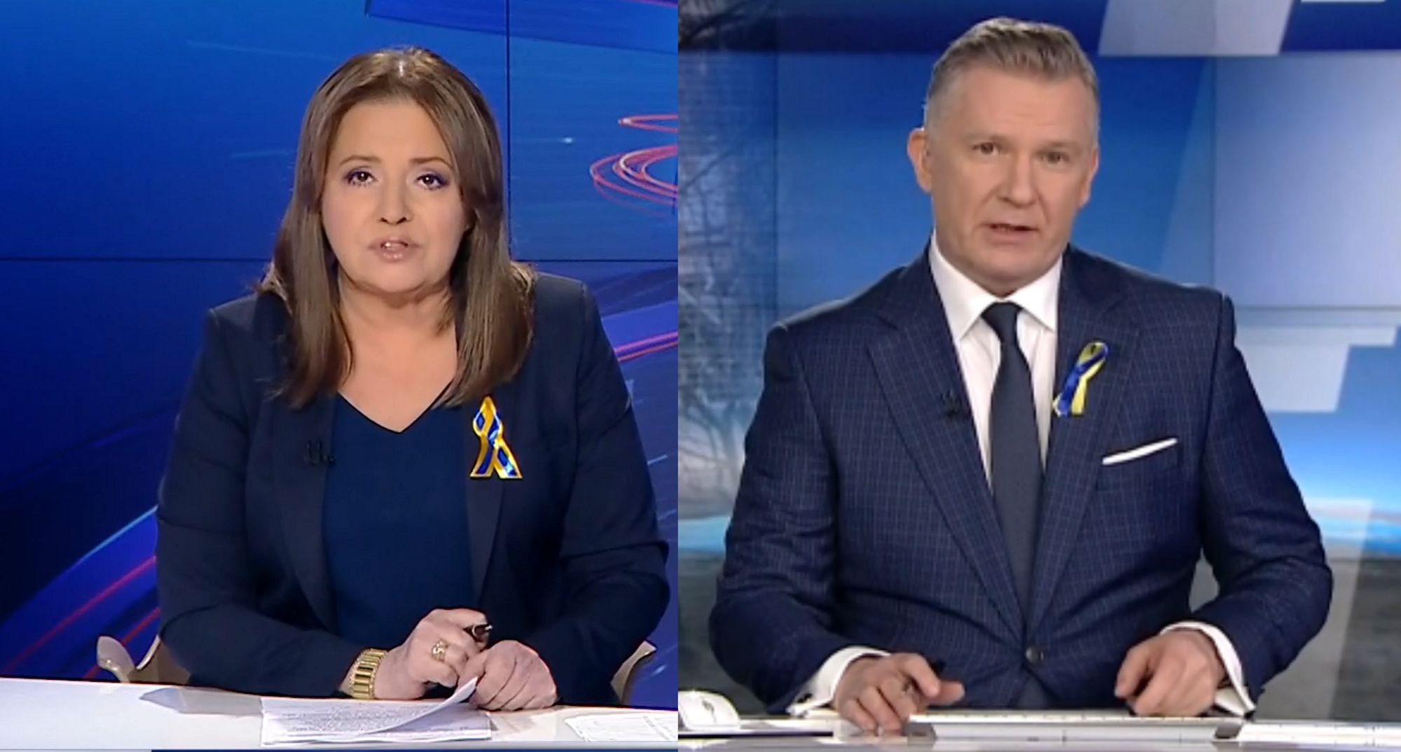 Danuta Holecka i Grzegorz Kajdanowicz poprowadzili serwisy informacyjne w dniu ataku Rosji na Ukrainę