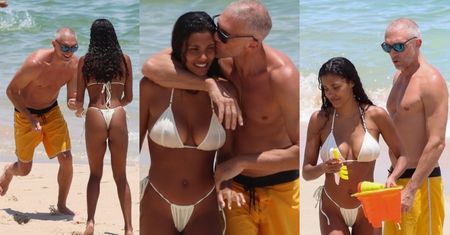 Vincent Cassel dokazuje na plaży u boku młodszej o 31 lat żony (ZDJĘCIA)