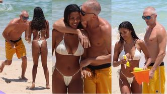 Vincent Cassel dokazuje na plaży u boku młodszej o 31 lat żony (ZDJĘCIA)