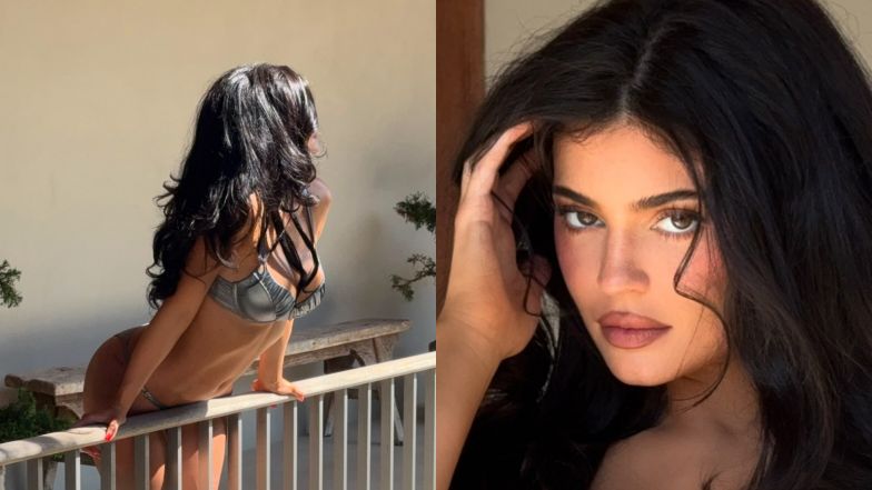 Kylie Jenner kusi w srebrnym bikini