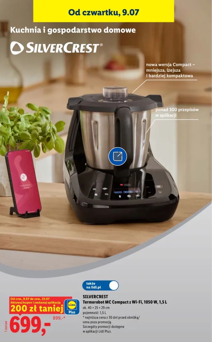 SilverCrest Termorobot MC Compact z Wi-Fi