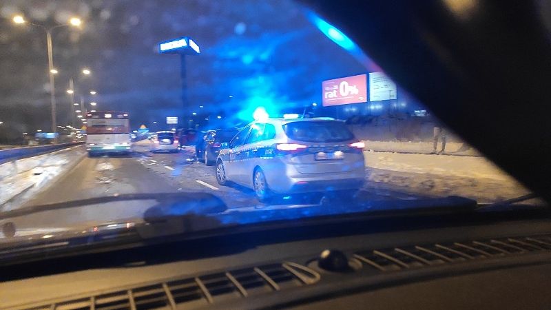 Zderzenie aut na al. Spółdzielczości Pracy w Lublinie | fot. czytelnik Marcin