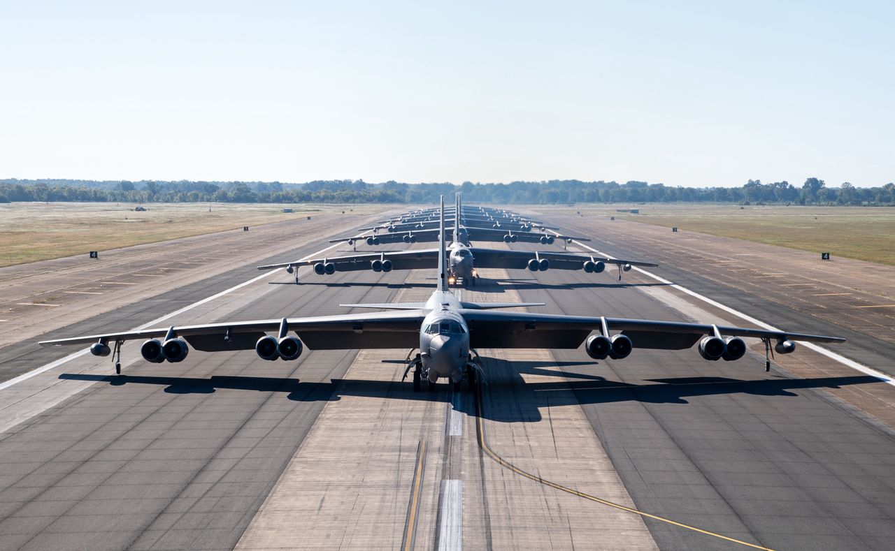 B-52H podczas "marszu słoni" - Barksdale Air Force Base